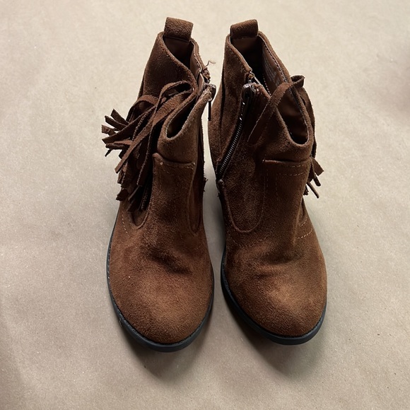 Booties / brow / size 13 / faded glory / little girl - Picture 2 of 5